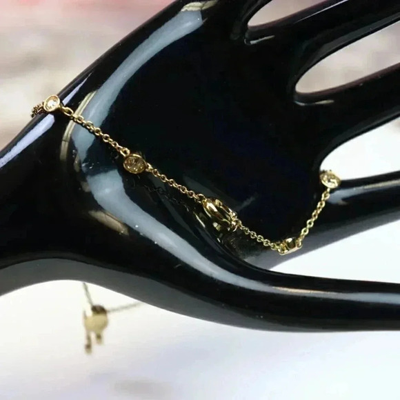 ★Original Wrapping★COACH SIGNATURE CRYSTAL SLIDER BRACELET C9449 GLD - Picture 4 of 7